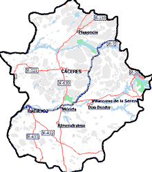 Mapa Extremadura